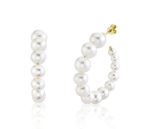 Pearl Hoop Earrings