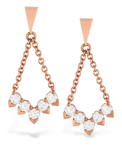 Rose gold and diamond aerial earrings by Hearts on Fire