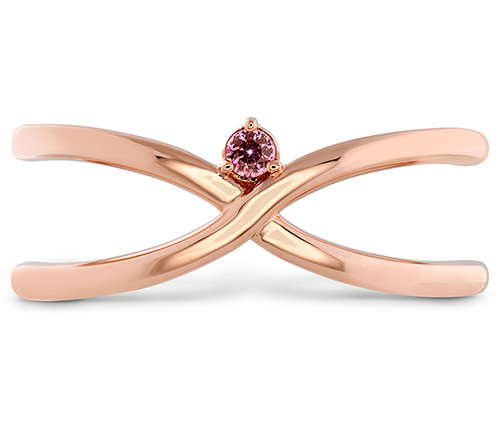 Rose gold and pink sapphire love wrap band by Love Code