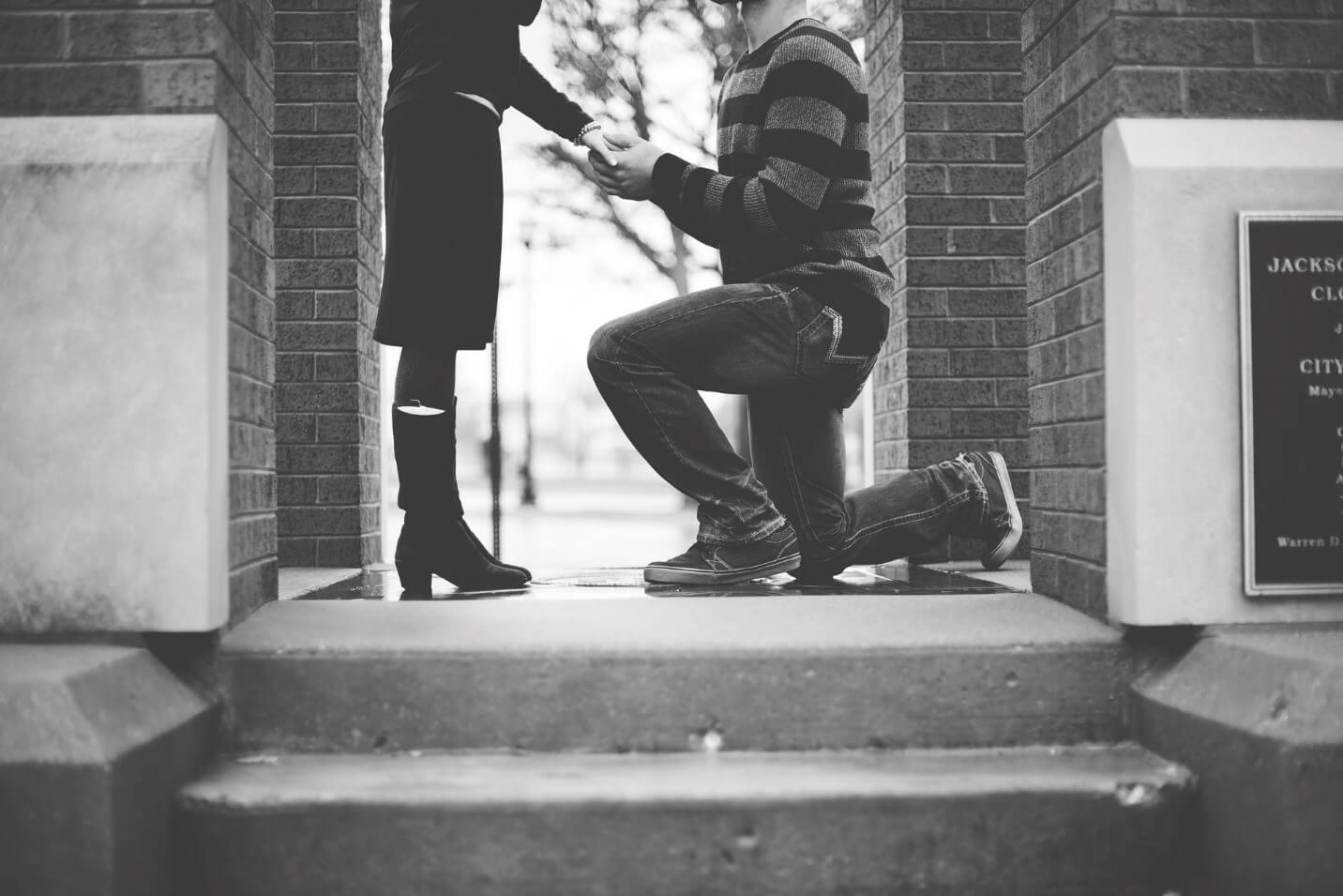 Young Couple Getting Engaged
