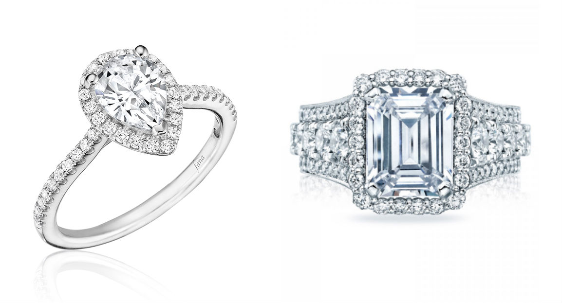 Halo engagement rings at Rumanoff's Jewelry