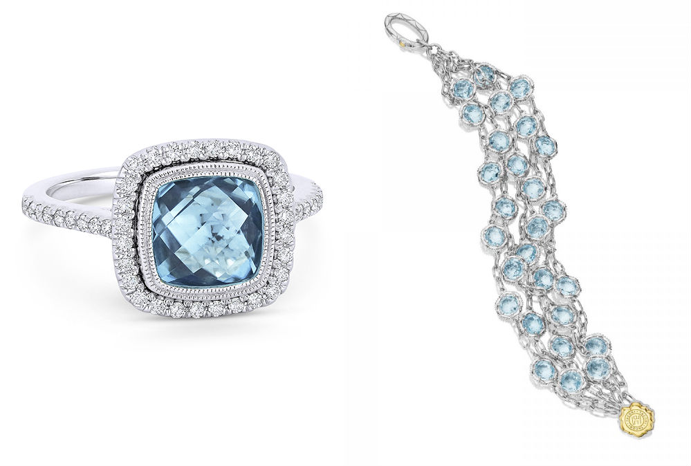 Madison L Gemstone Ring and TACORI Ocean Bracelet