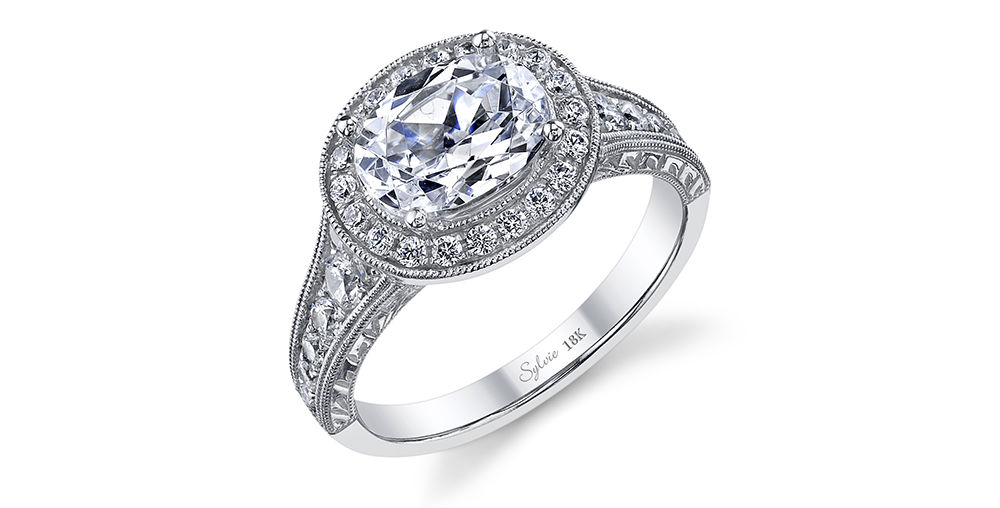 Sylvie Milgrain Halo Engagement Ring
