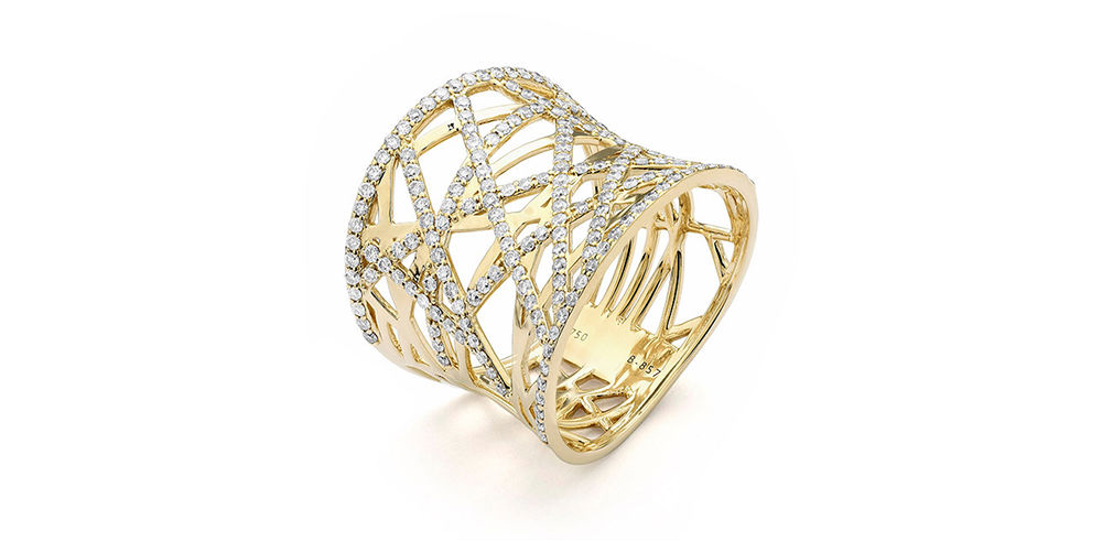 Facet Barcelona Gold Fashion Ring