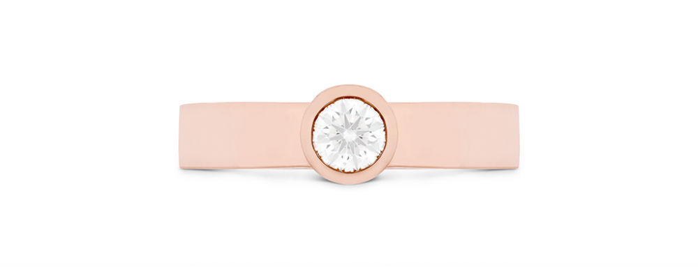Hearts on Fire Rose Gold Men's Wedding Band