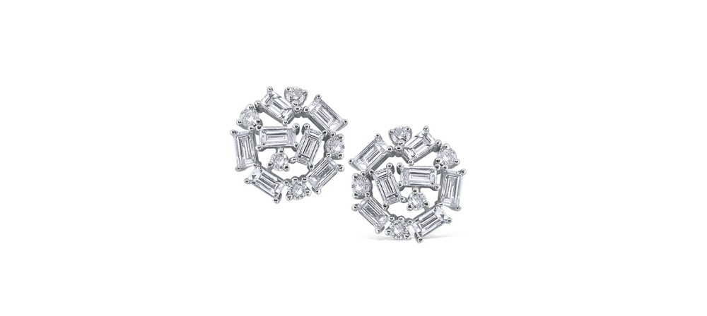 Cluster stud earrings at Rumanoff's Jewelry